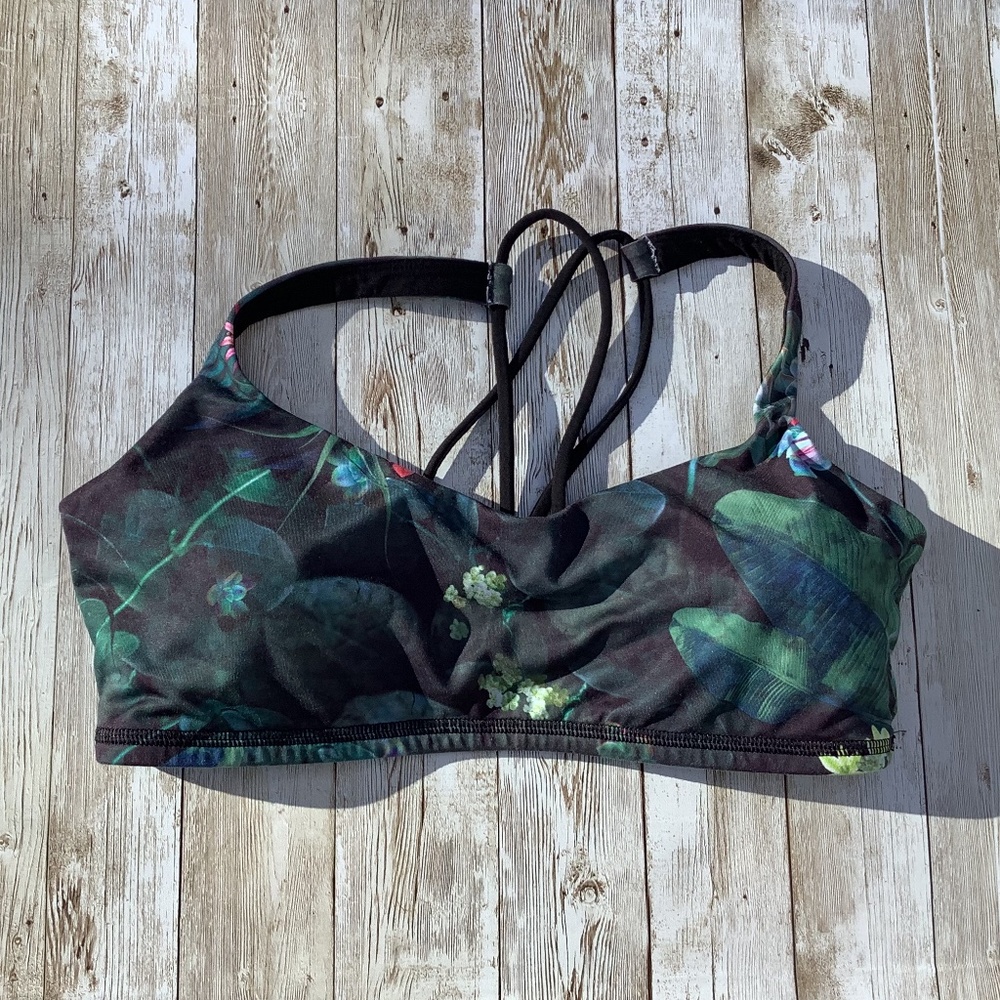 Lululemon Sz 8 Multicolor Colorful Floral Sports Bra